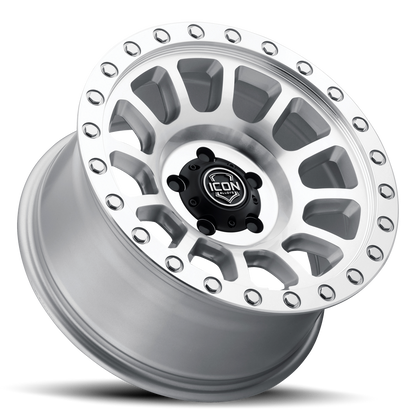 Jantes ICON Alloys HULSE pour 4x4, finition robuste et design moderne, avec détails métalliques visibles.