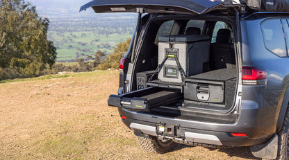 Kit de 2 tiroirs standards pour pickup double cab IRONMAN 4X4, montage robuste avec poignée et rails pour rangement sécurisé