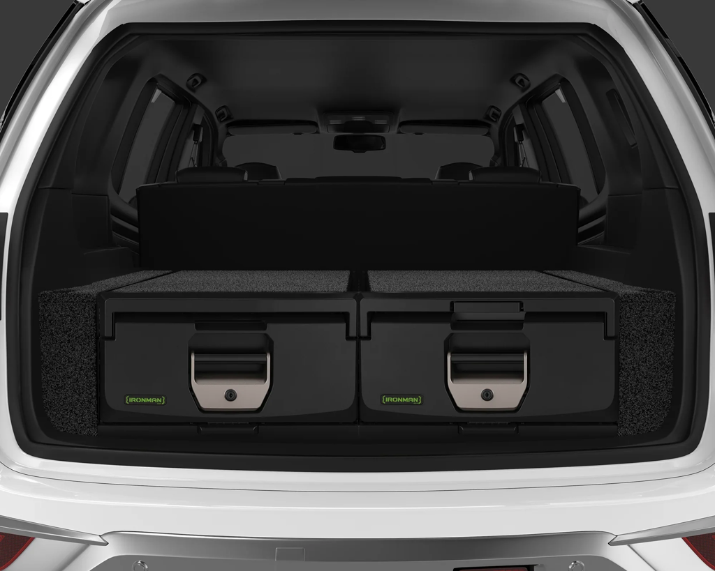 Kit de 2 tiroirs standard IRONMAN 4x4 pour pickup double cab, avec hauteur maximale, en métal robuste.