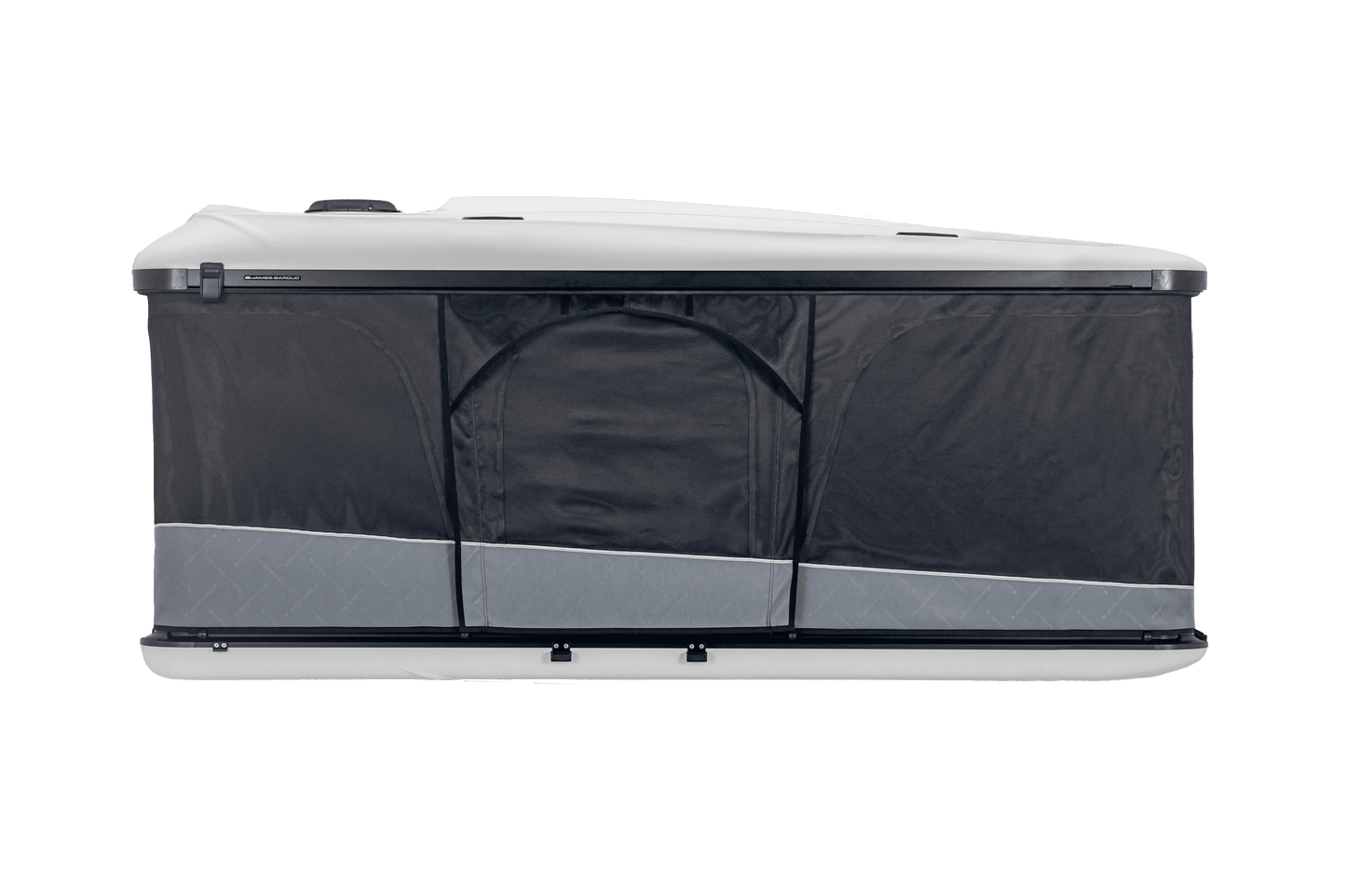 Tente de toit James Baroud Odyssey L, modèle spacieux avec fenêtre panoramique, installation facile, haute qualité et confort 360°.