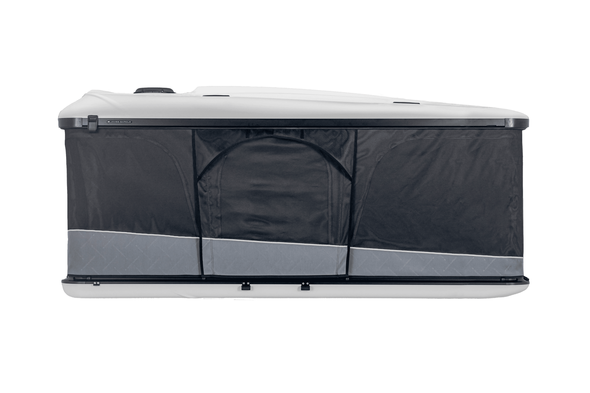 Tente de toit James Baroud Odyssey L, modèle spacieux avec fenêtre panoramique, installation facile, haute qualité et confort 360°.