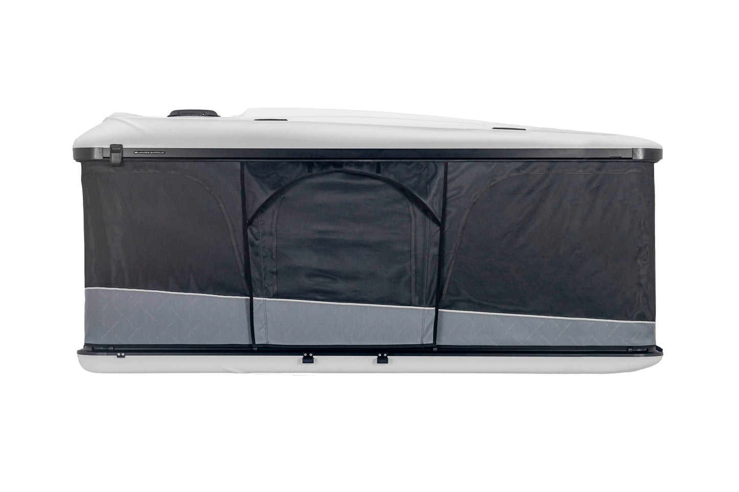 Tente de toit James Baroud Odyssey L, modèle haut de gamme, offrant un confort à 360° pour camping en plein air.