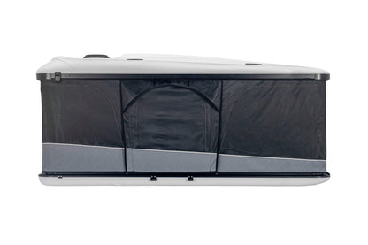 Tente de toit James Baroud Odyssey L, modèle haut de gamme, offrant un confort à 360° pour camping en plein air.