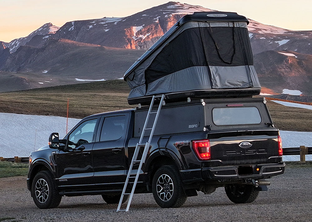 Tente de toit Space EVO S/M/XL - James Baroud - ouverture portefeuille sur Xperts4x4 Accessoires 4x4 Off-Road
