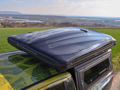 Tente de toit Space EVO S/M/XL - James Baroud - ouverture portefeuille sur Xperts4x4 Accessoires 4x4 Off-Road