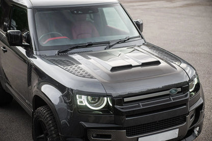 Capot Carbone Ventrilé KAHN Luxe - Defender 90/110/130 (2020+) sur Xperts4x4 Accessoires 4x4 Off-Road