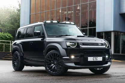 Kit large de voies KAHN pour Defender 110 (2020+), look agressif et premium, tuning carrosserie pour véhicule tout-terrain.