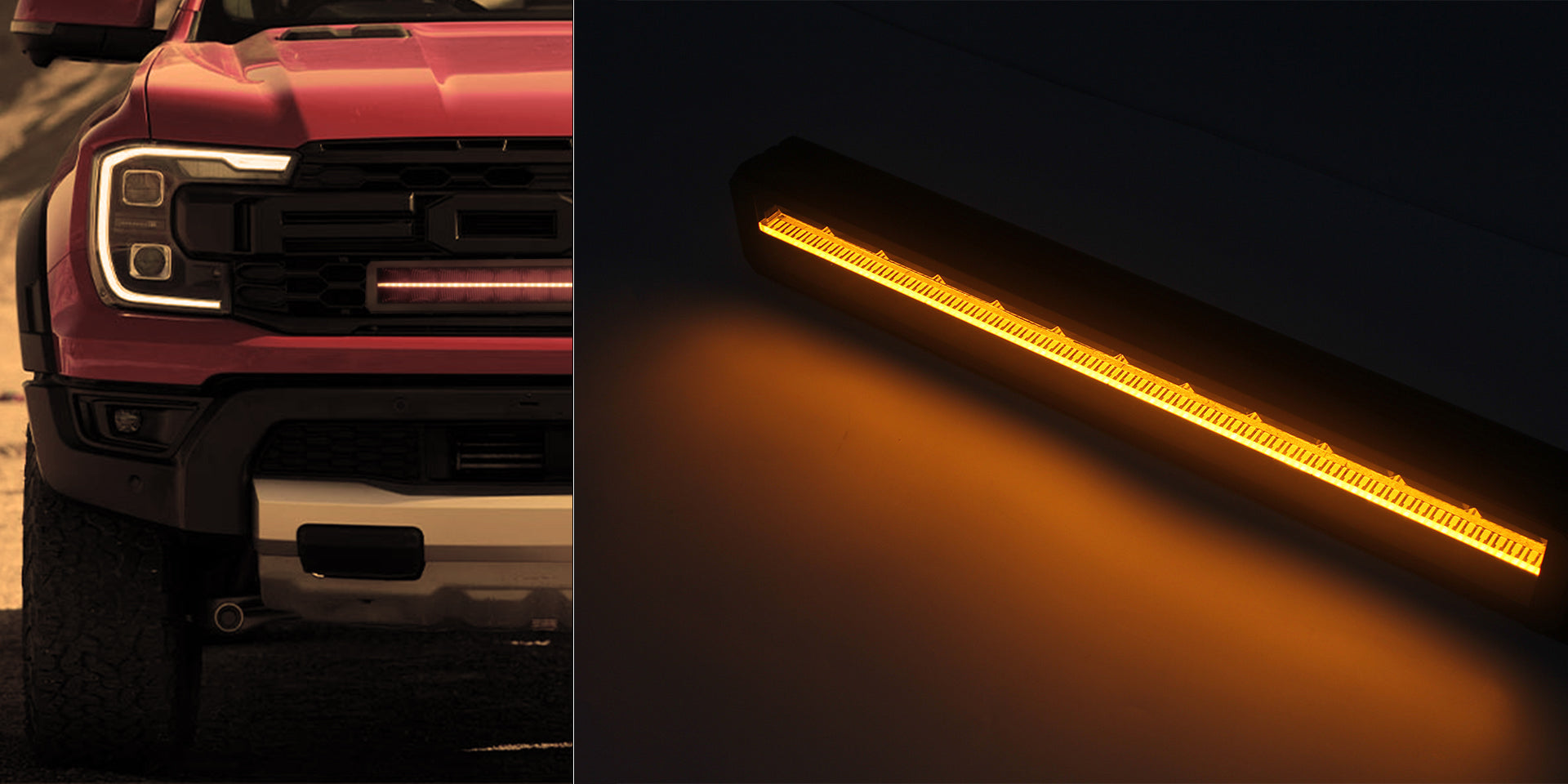 Barre LED Lumidrive MAXDRIVE 1245 avec feux de position sélectionnables, éclairage LED blanc pour véhicule, vue de face.