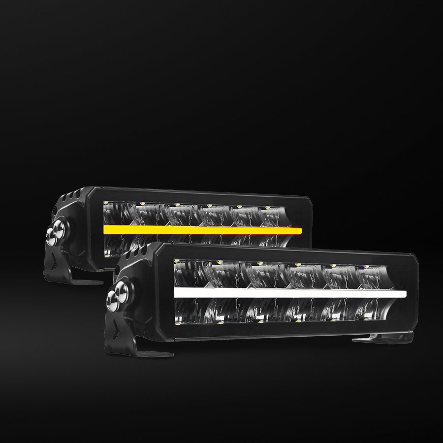 Barre LED Lumidrive MAXDRIVE 1245, éclairage de position sélectionnable, avec plusieurs segments lumineux pour véhicule.