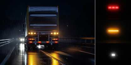 Feu LED de signalisation arrière étanche LUMIDRIVE ADVERTISOR intégré, éclairage LED pour véhicule ou équipement.