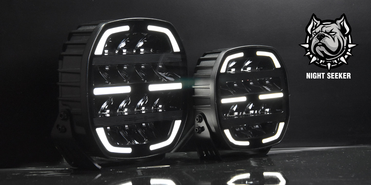 Feu de position LED puissant LUMIDRIVE Night Seeker 7, homologué, pour éclairage de véhicule, lumineux et durable.