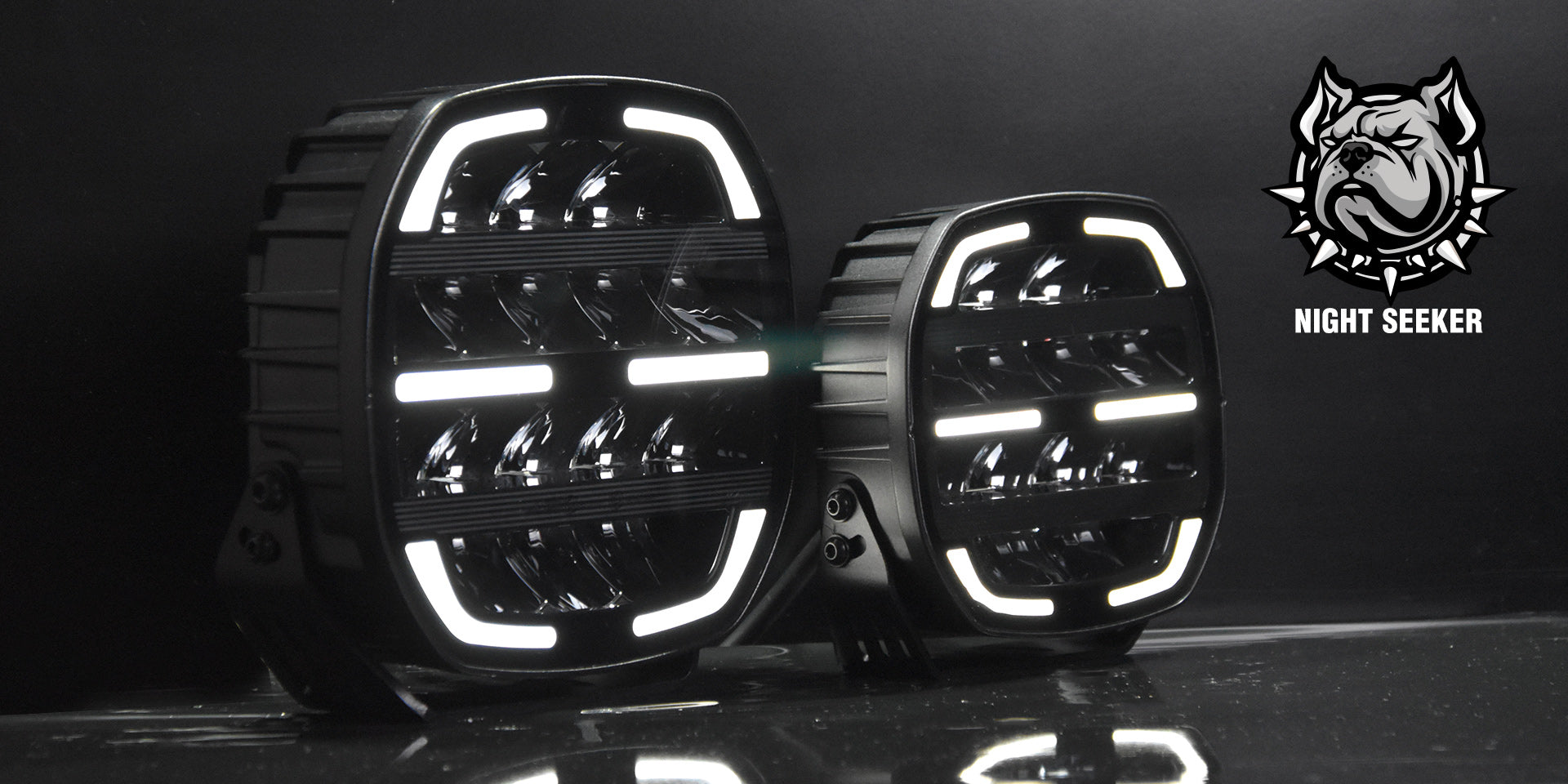 Feu de position LED puissant LUMIDRIVE Night Seeker 7, homologué, pour éclairage de véhicule, lumineux et durable.