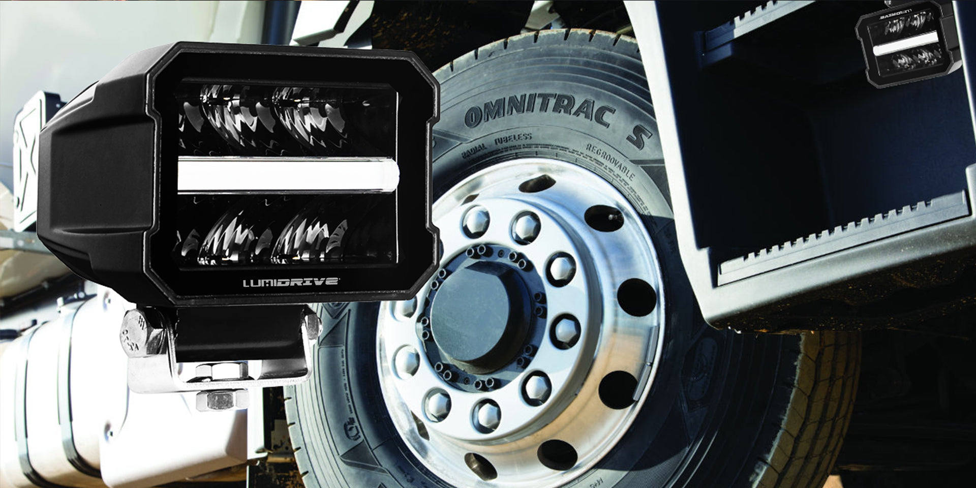 Phare de travail LED Lumidrive PROXIDRIVE, étanche, 2800 lumens, éclairage LED robuste pour utilisation professionnelle.