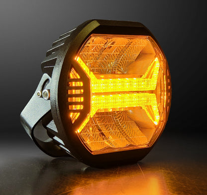 Phare LED Lumidrive XDRIVE 4.0 lumineux de 24W, conçu pour la puissance et la sécurité en éclairage LED.