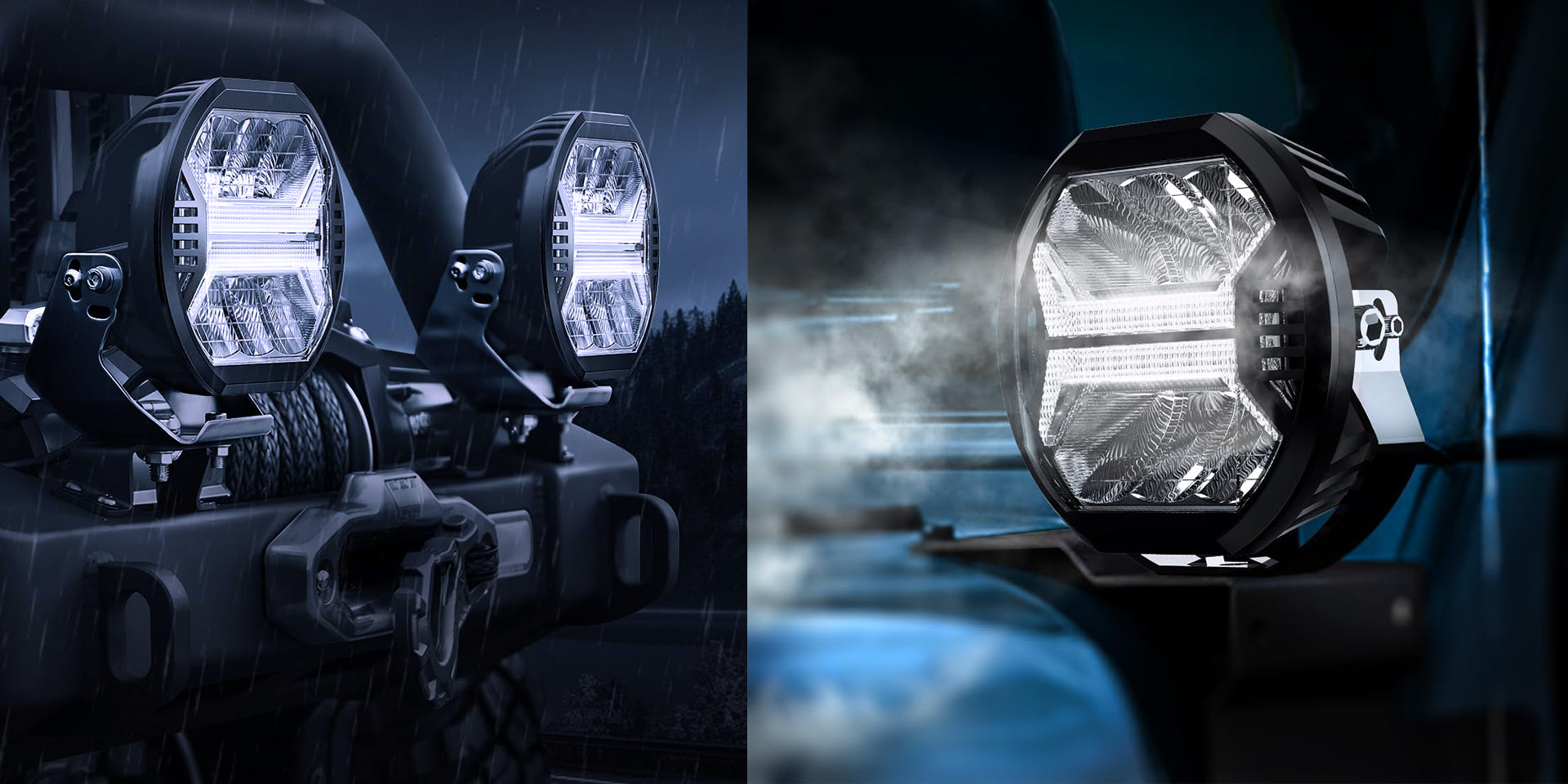 Phare LED Lumidrive XDRIVE 4.0, éclairage puissant 24W pour sécurité et visibilité optimale sur la route.