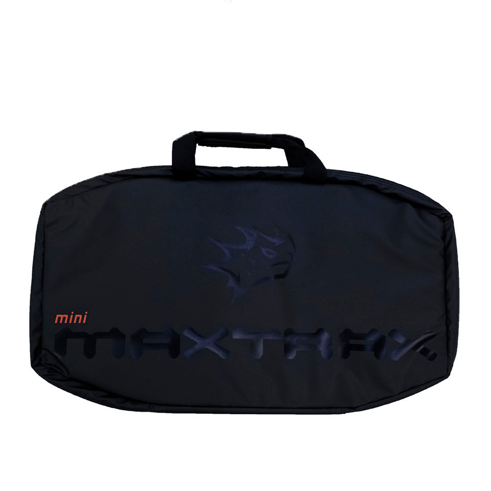 Housse de transport Maxtrax Mini noire pour plaques à sable 4x4, accessoire robuste de la marque Maxtrax.