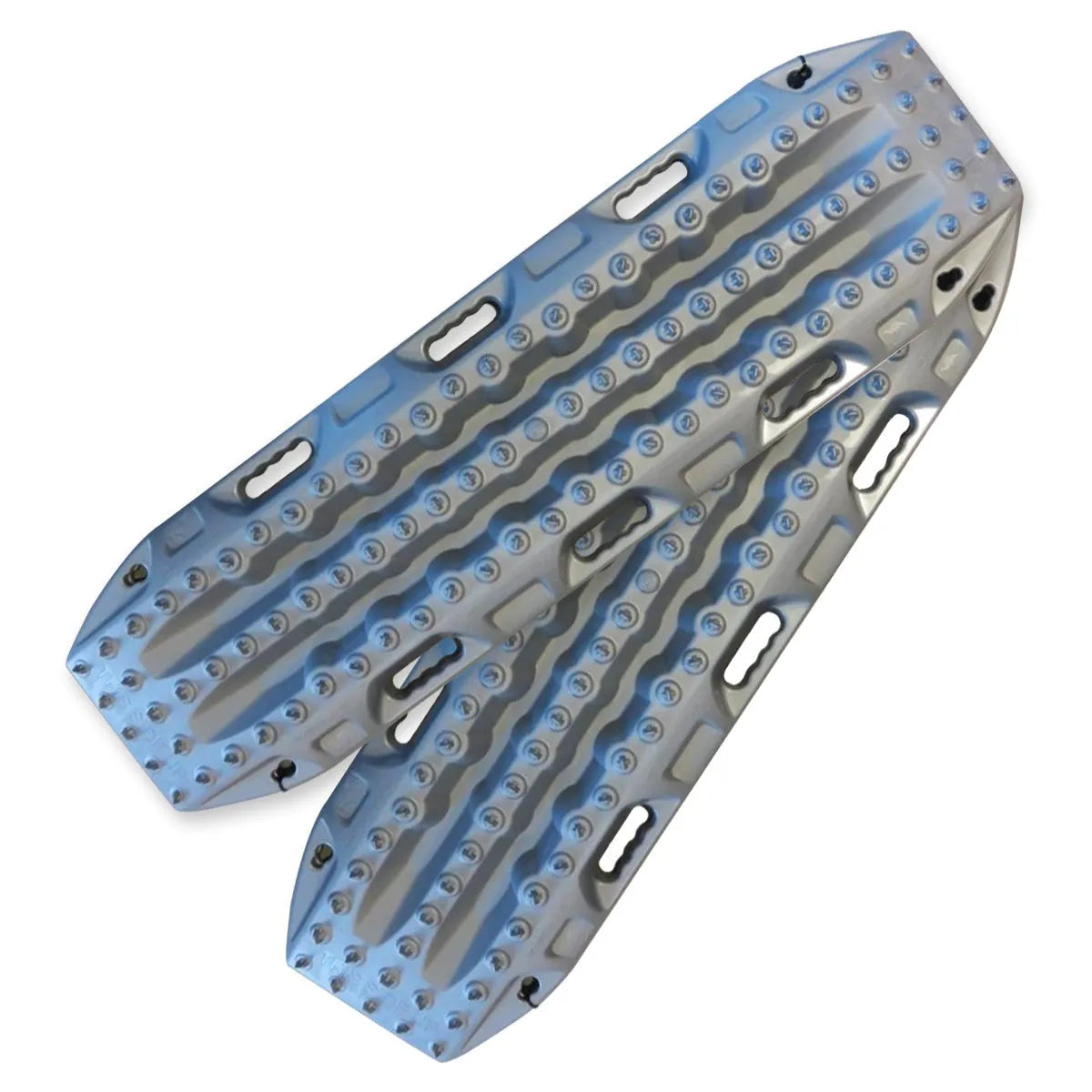 Paquet de deux plaques à sable Maxtrax MKII, 1,15 m x 0,34 m, plates robustes pour stabilisation et support en sable.