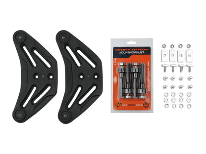 Supports pour plats de galerie Maxtrax pour plaques à sable MKII, accessoires robustes en plastique noir pour véhicules tout-terrain.