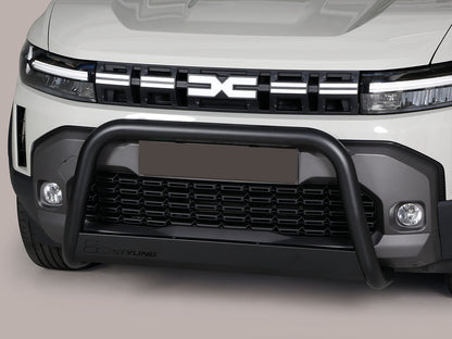 Pare-buffle Misutonida pour Dacia Duster 3 2024+, homologué CE, en acier avec finition robuste, installé sur le véhicule.