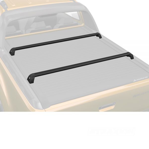 Kit de 2 barres de toit MountainTop pour rideau de benne RAM 1500 5.5" et 6.5" sur véhicule tout-terrain.