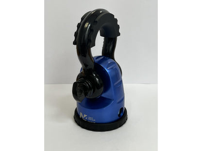 Arrêt de corde 8T en aluminium anodisé bleu pour fixation manille N4 OFFROAD, accessoire pour treuils tout-terrain.
