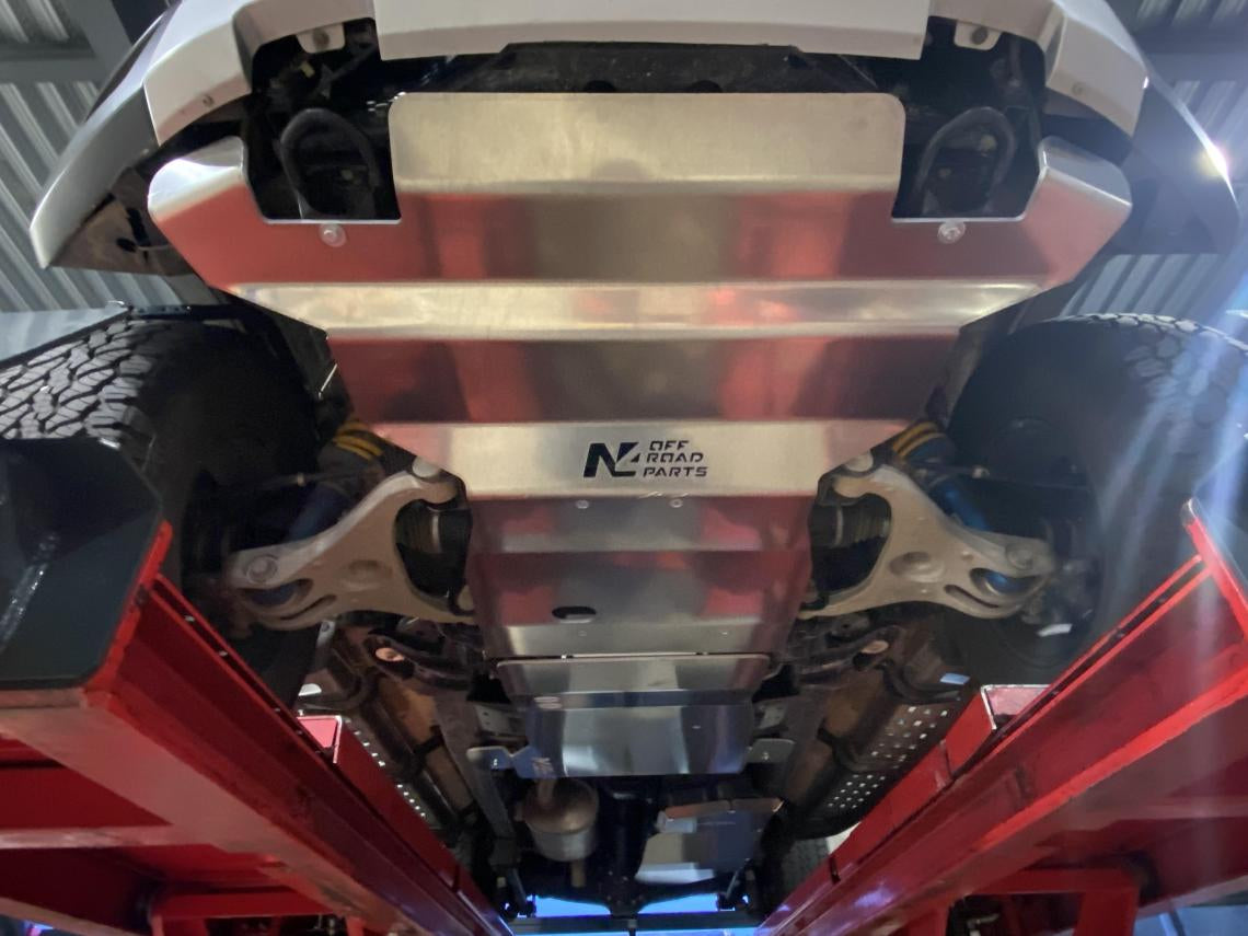 Pack de blindages complets en aluminium pour protections inférieures Ford Raptor 2023+ Next Gen par N4 Offroad.
