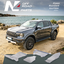 Pack de protections inférieures en aluminium N4 Offroad pour Ford Raptor 2023+ Next Gen, protections complètes pour le dessous du véhicule.