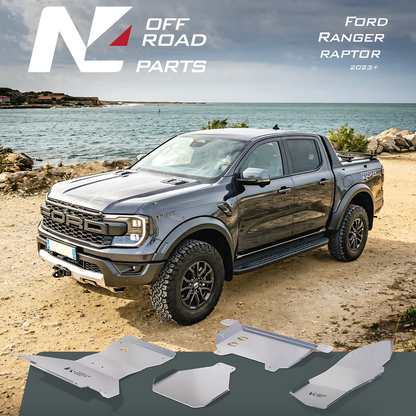 Pack de protections inférieures en aluminium N4 Offroad pour Ford Raptor 2023+ Next Gen, protections complètes pour le dessous du véhicule.