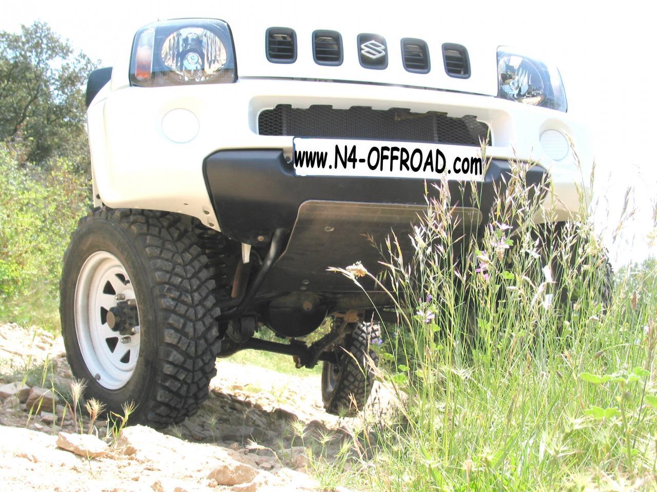 Ski de protection avant en aluminium de 8mm pour Suzuki Jimny DDIS N4-Offroad sur Xperts4x4 Accessoires 4x4 Off-Road