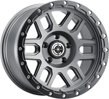 Jante 4x4 OC WHEELS Mayhem 8304 Delta matte en métal gun pour véhicules tout-terrain, vue de face.
