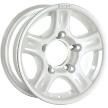 Jante en aluminium Racer White pour 4x4, design moderne, finition blanche, marque OC WHEELS, vue de face sur la roue.