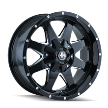 Jante MAYHEM 8040 TANK BLACK 9x17 8x165.1/170 ET18 CB130.8 sur Xperts4x4 Accessoires 4x4 Off-Road