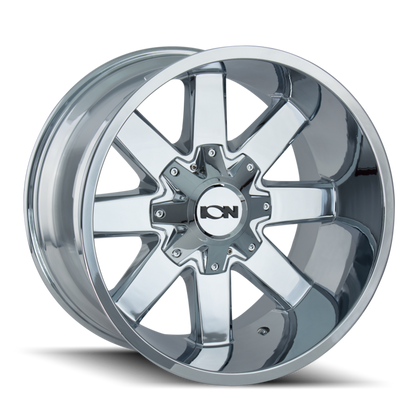 Jante OC WHEELS MAYHEM ION 141 Chrome 9x17 pouces, 6x135/139.7 mm, ET18, CB106.1, design moderne pour véhicule.