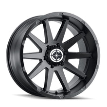 Jante OC WHEELS 143 noire mat, 9x17, 5x127, ET-12, CB71.6, pour véhicule, vue de face.