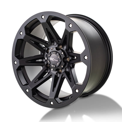 Jante OC WHEELS 814 Gen3 Noir Mat pour tout-terrain, robuste jantes en alliage pour véhicules hors route.