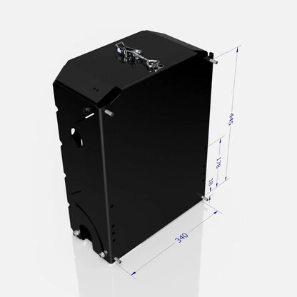 Support de jerrican ONTAP 22L verrouillable noir, résistant et pratique pour le stockage sécurisé de liquide.
