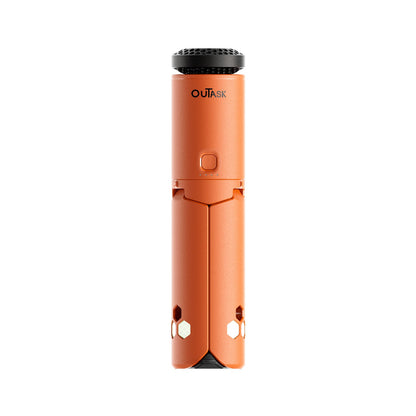 Lampe LED télescopique orange OuTask, éclairage extérieur à rotation 720°, idéale pour le camping et l'extérieur
