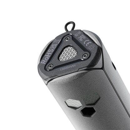 Lampe télescopique LED extérieure OuTask vert armée, éclairage LED rotatif à 720° pour activités en plein air.