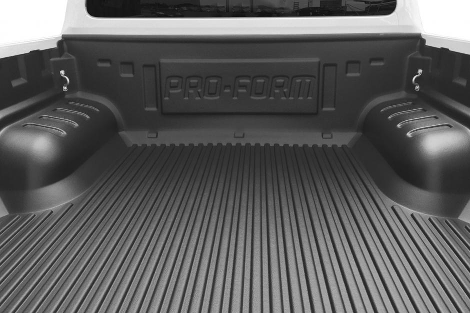 Bac de benne sans rebord PRO-FORM pour Ford Ranger 2023+ Extra Cab, robuste et adapté au fourgon.