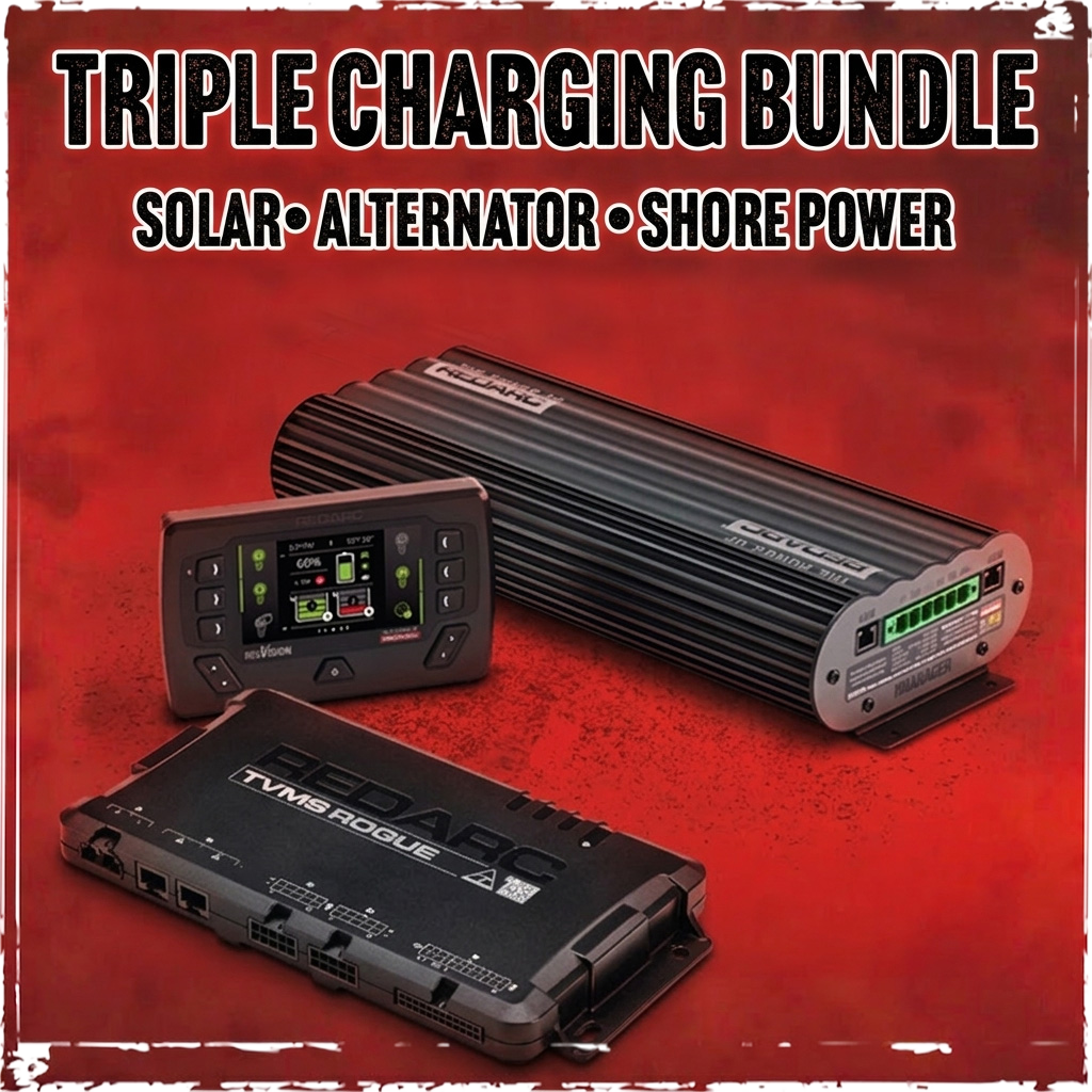 Système de gestion de batterie REDARC SOLILA Manager30 avec TVMS Rogue 4x4, pour énergie et autonomie en véhicule tout-terrain