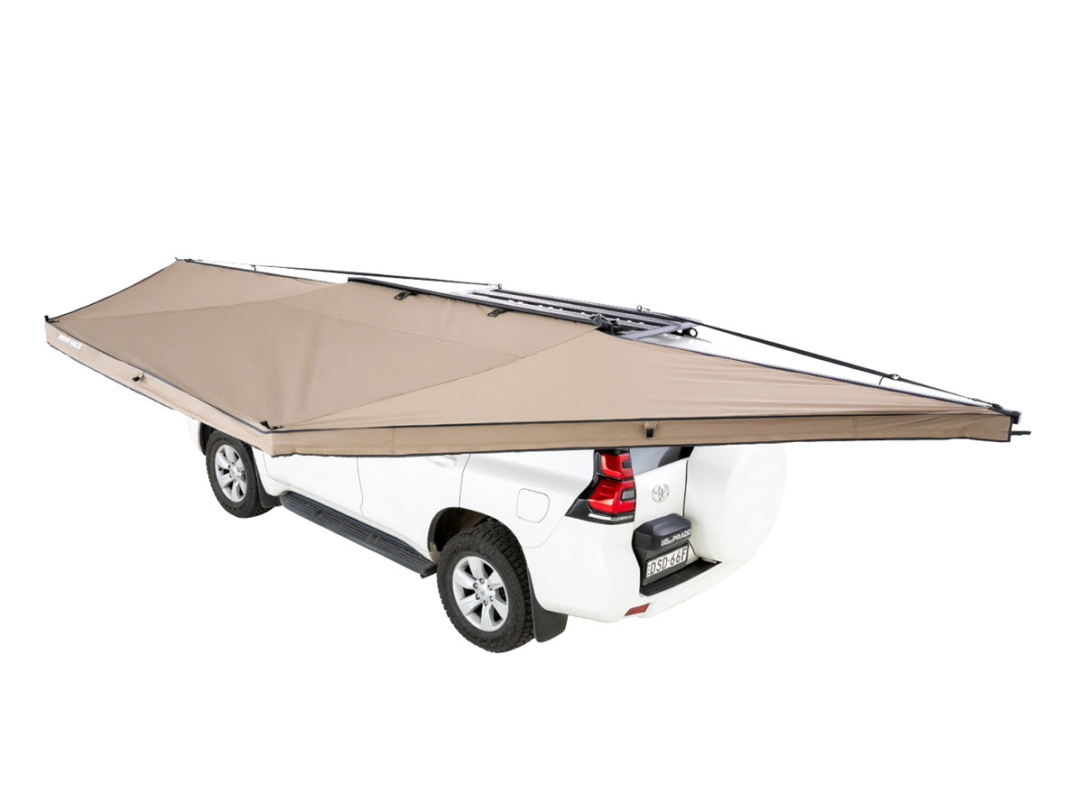 Auvent autoportant RHINO-RACK 180° Batwing de 2,2 m pour 8,4 m², design robuste pour véhicules extérieurs.