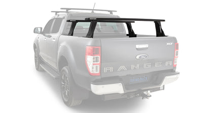 Kit 2 barres de toit Rhino-Rack Reconn-Deck 1500 mm pour Ford Ranger T6/T8, fixation solide, barres robustes pour chargement.