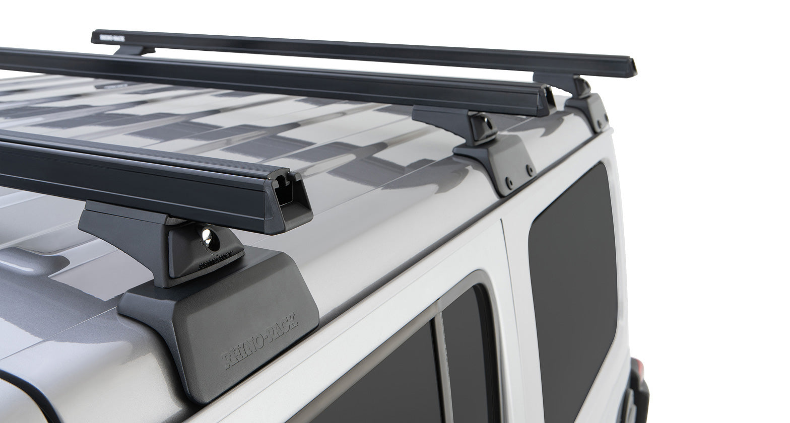 Kit de 3 barres de toit RHINO-RACK Backbone Heavy Duty pour Jeep Wrangler JL 2019+, longueur 1500mm, fixation solide.