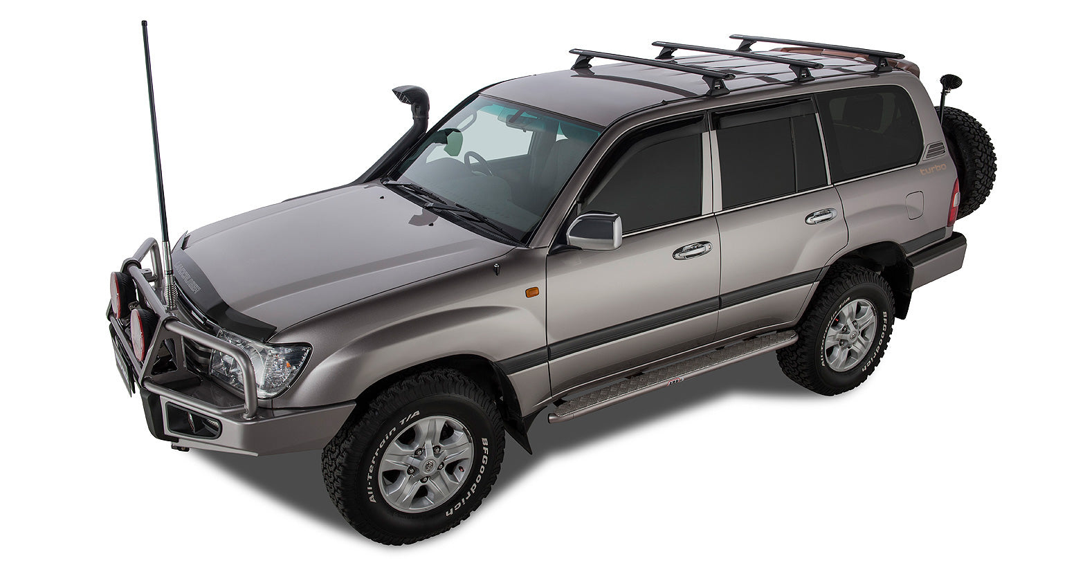 Kit de 3 barres de toit VORTEX pour Land Cruiser 100 1998-2007, marque RHINO-RACK, barres de toit robustes et résistantes
