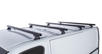 Kit 4 barres de toit noire 1650mm Heavy Duty avec pieds RLT600 Renault Trafic X82 2015+ - RHINO-RACK sur Xperts4x4 Accessoires 4x4 Off-Road