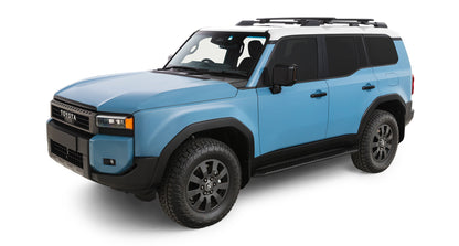 Barres de toit Rhino-Rack Vortex pour Land Cruiser Prado 250, fixation solide pour transporter des équipements.