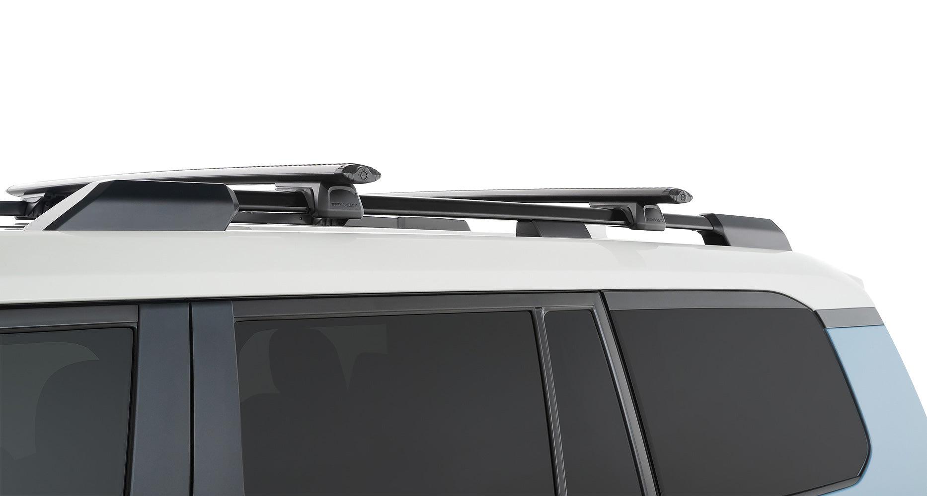 Barres de toit Vortex RHINO-RACK pour Land Cruiser Prado 250, fixation robuste pour transport en toute sécurité.