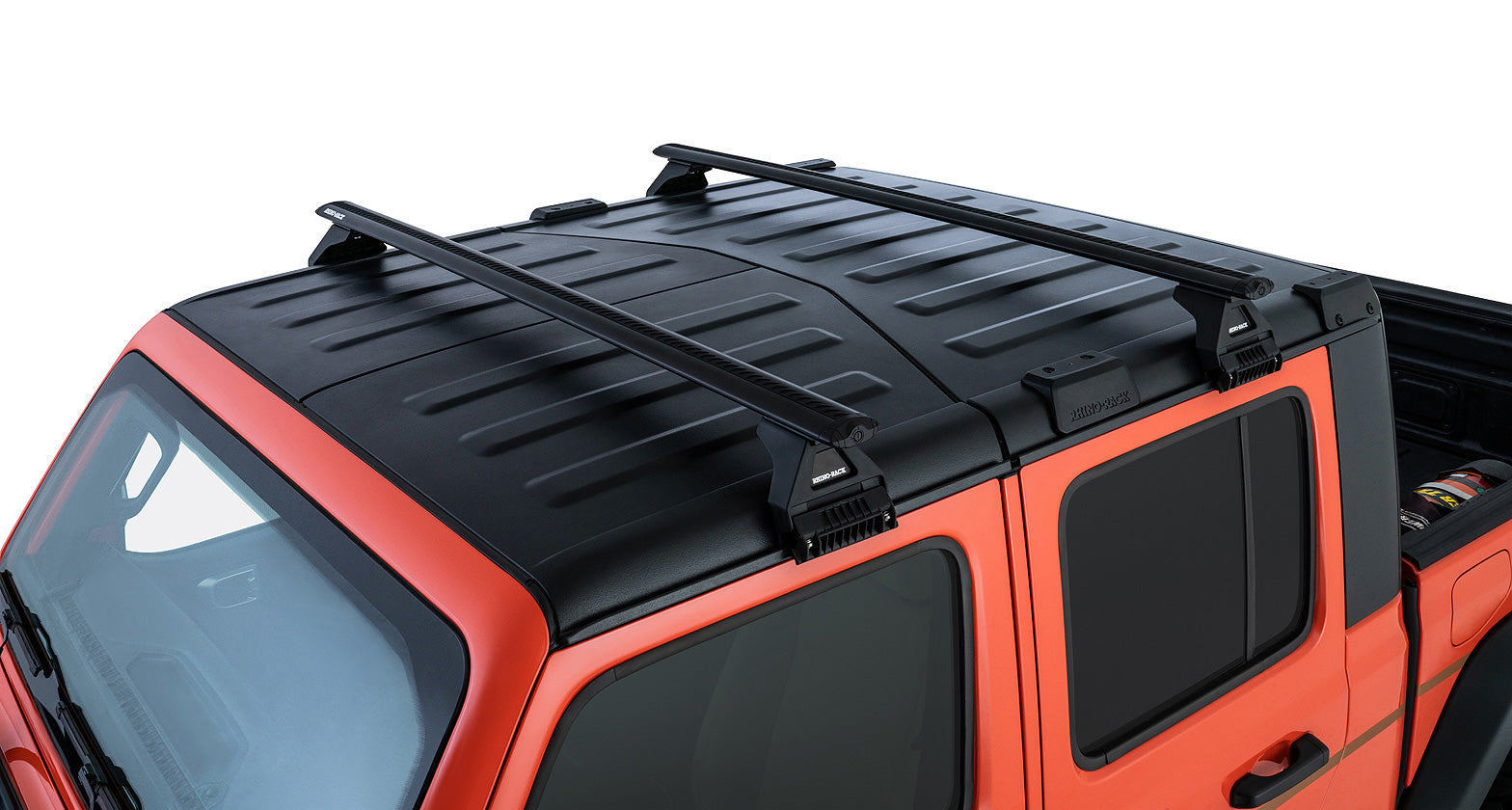 Kit de 2 barres de toit RHINO-RACK de 1500mm pour Jeep JL et Gladiator JT, fixation robuste pour chargement.
