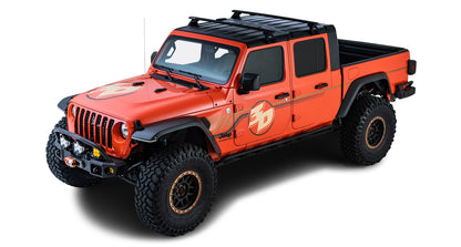 Kit de 2 barres de toit de 1500mm pour Jeep JL et Gladiator JT, marque RHINO-RACK, fixation solide pour accessoires.