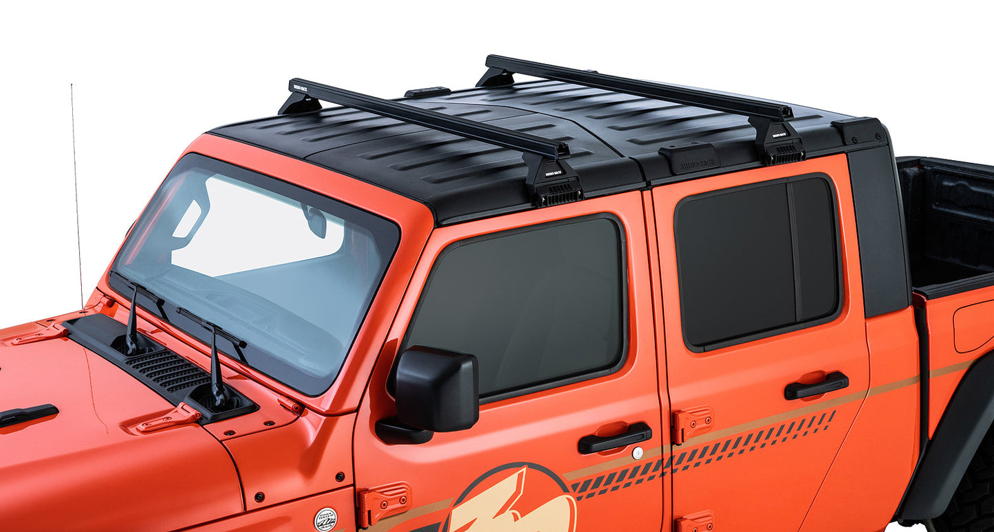 Kit de 2 barres de toit RHINO-RACK de 1500mm pour Jeep JL et Gladiator JT, adaptées au transport sur le toit.